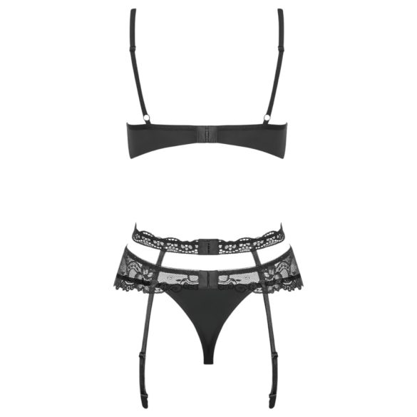Obsessive Heartina - Black Lingerie Set - L/XL