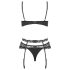 Obsessive Heartina - Black Lingerie Set - L/XL