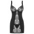 Obsessive Heartina - Black Nightdress & Thong Set