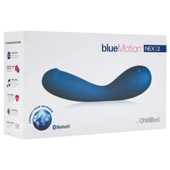 OhMiBod Bluemotion Nex 2 - Smart Rechargeable G-Spot Vibrator (Blue)