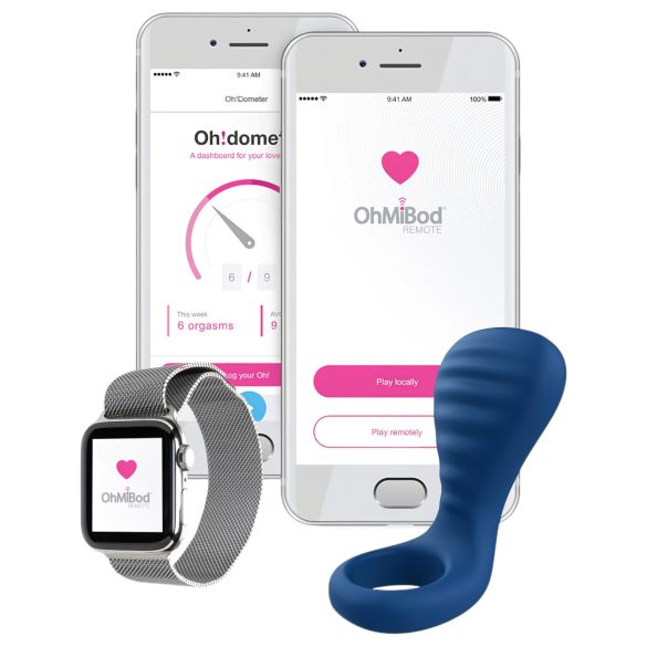 OHMIBOD Bluemotion Nex 3 - Smart Vibrating Ring (Blue)
