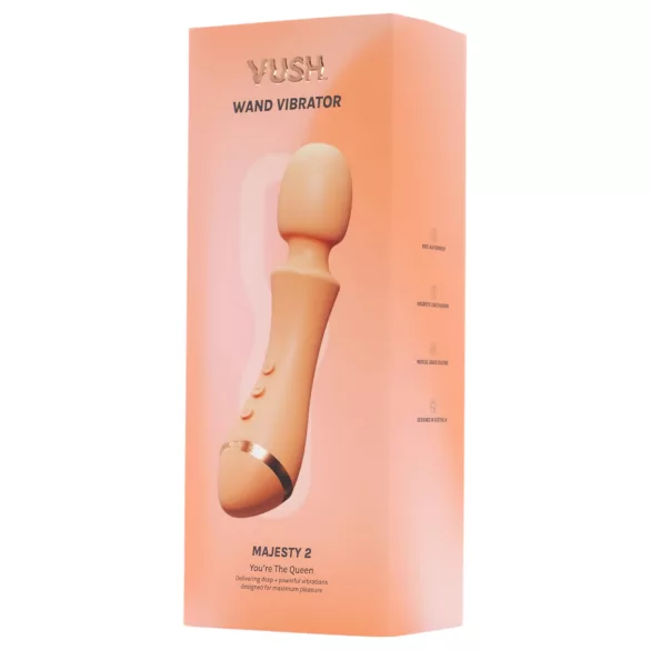 Vush Majesty 2 - Rechargeable, Waterproof Massager Vibrator (Orange)